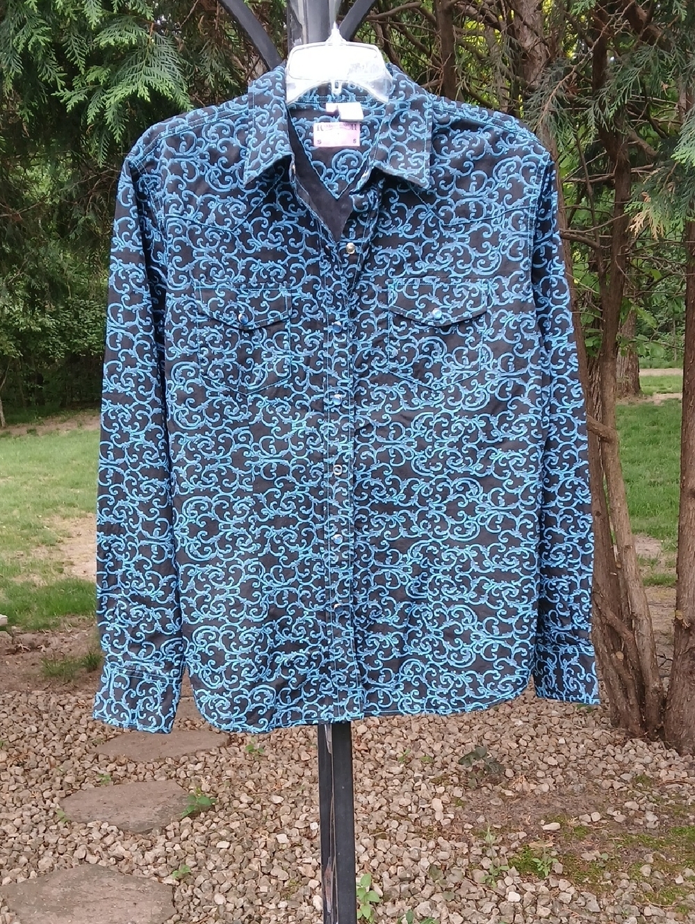 RANSOM RANCH WESTERN 100% COTTON SHIRT SZ XL